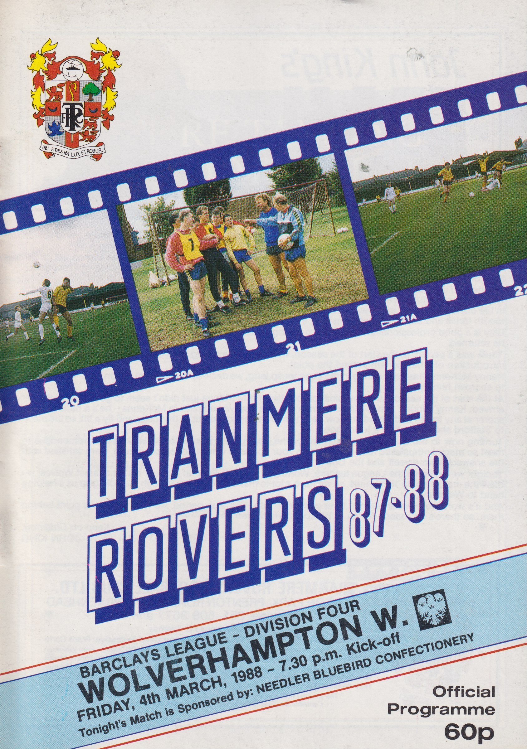 Tranmere Rovers v Wolverhampton Wanderers match programme